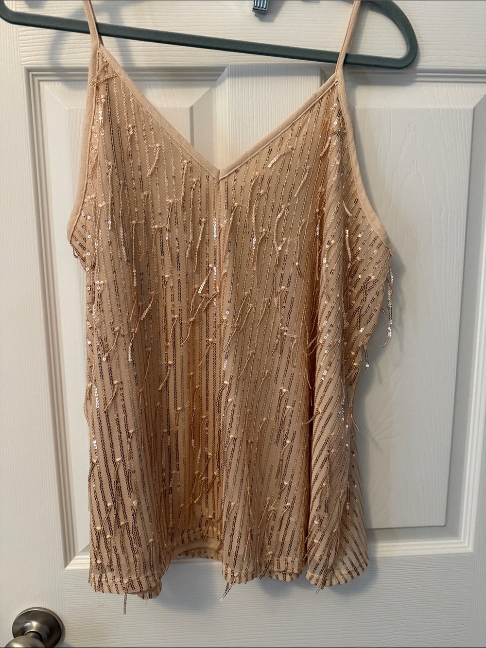 Maurices Nude Beaded Spaghetti Strap Cami
